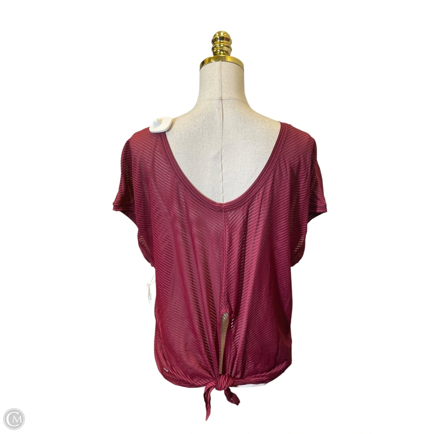 Athletic Top Short Sleeve By Lululemon In Red, Size: M