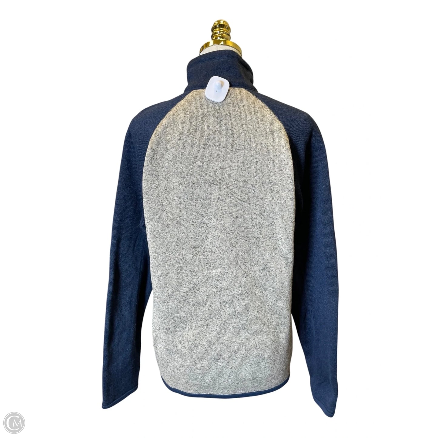 Jacket Fleece By Patagonia In Blue & Brown, Size: S