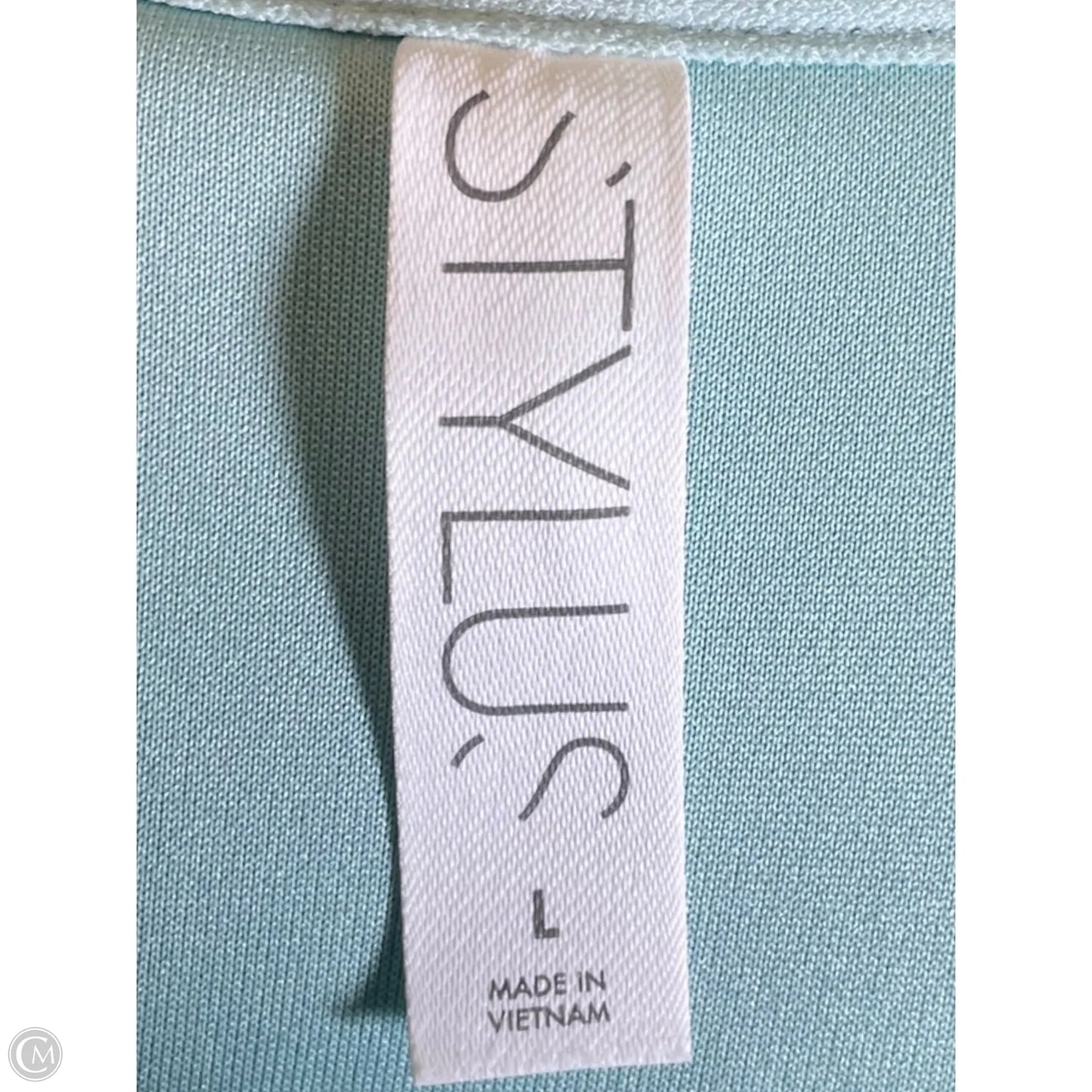 Sweater By Stylus In Aqua, Size: L
