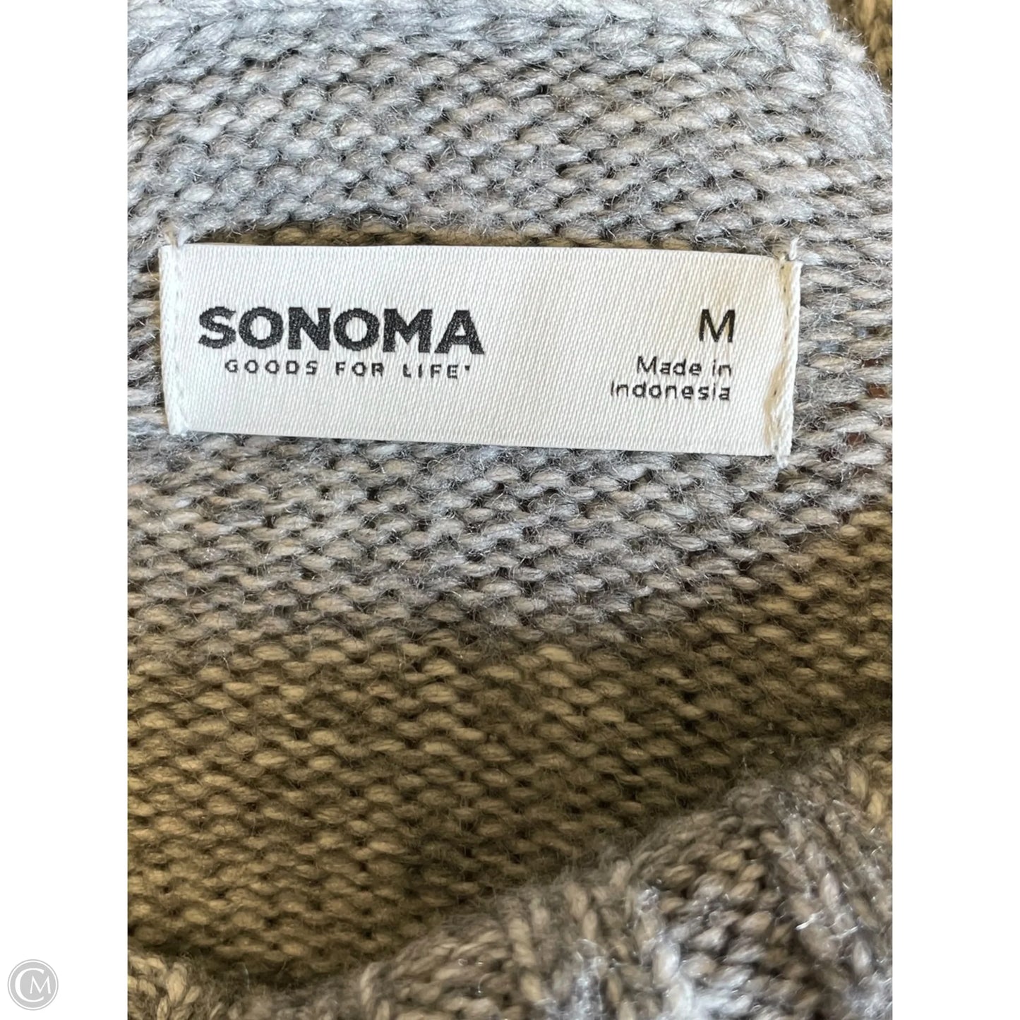 Sweater By Sonoma In Grey & Pink, Size: M
