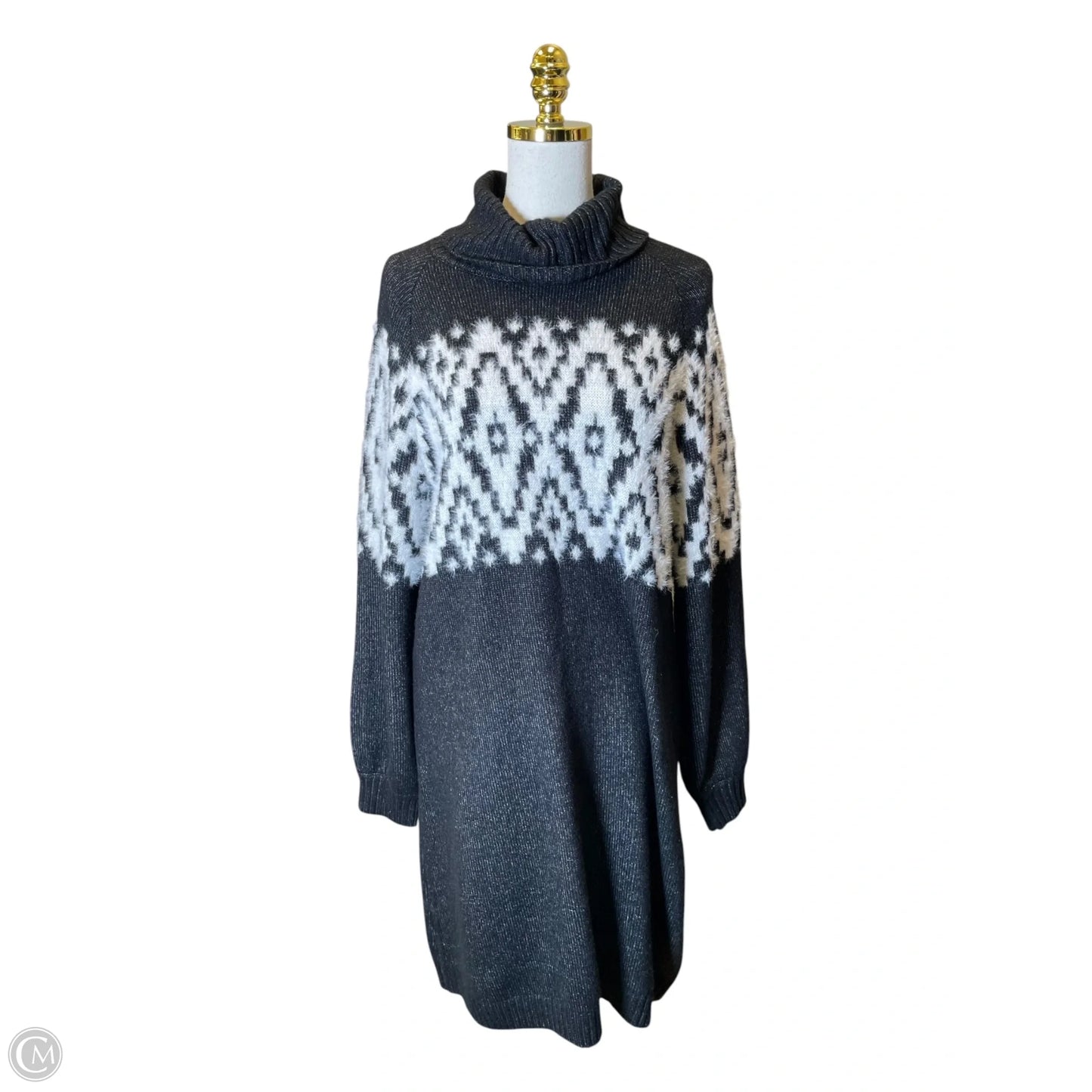 Dress Sweater By Maurices In Black & White, Size: 2x
