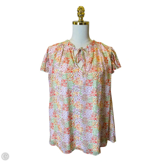 Blouse Long Sleeve By Max Studio In Geometric Pattern, Size: 2x