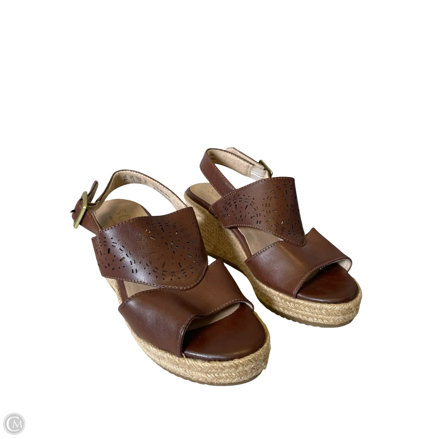 Shoes Heels Wedge By Naturalizer In Brown, Size: 6