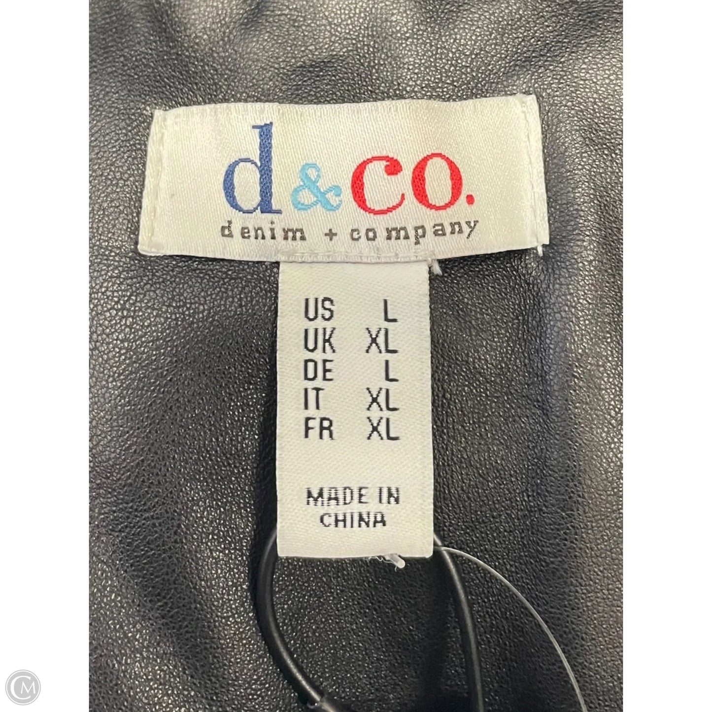 Jacket Leather By D&co. In Black, Size: L