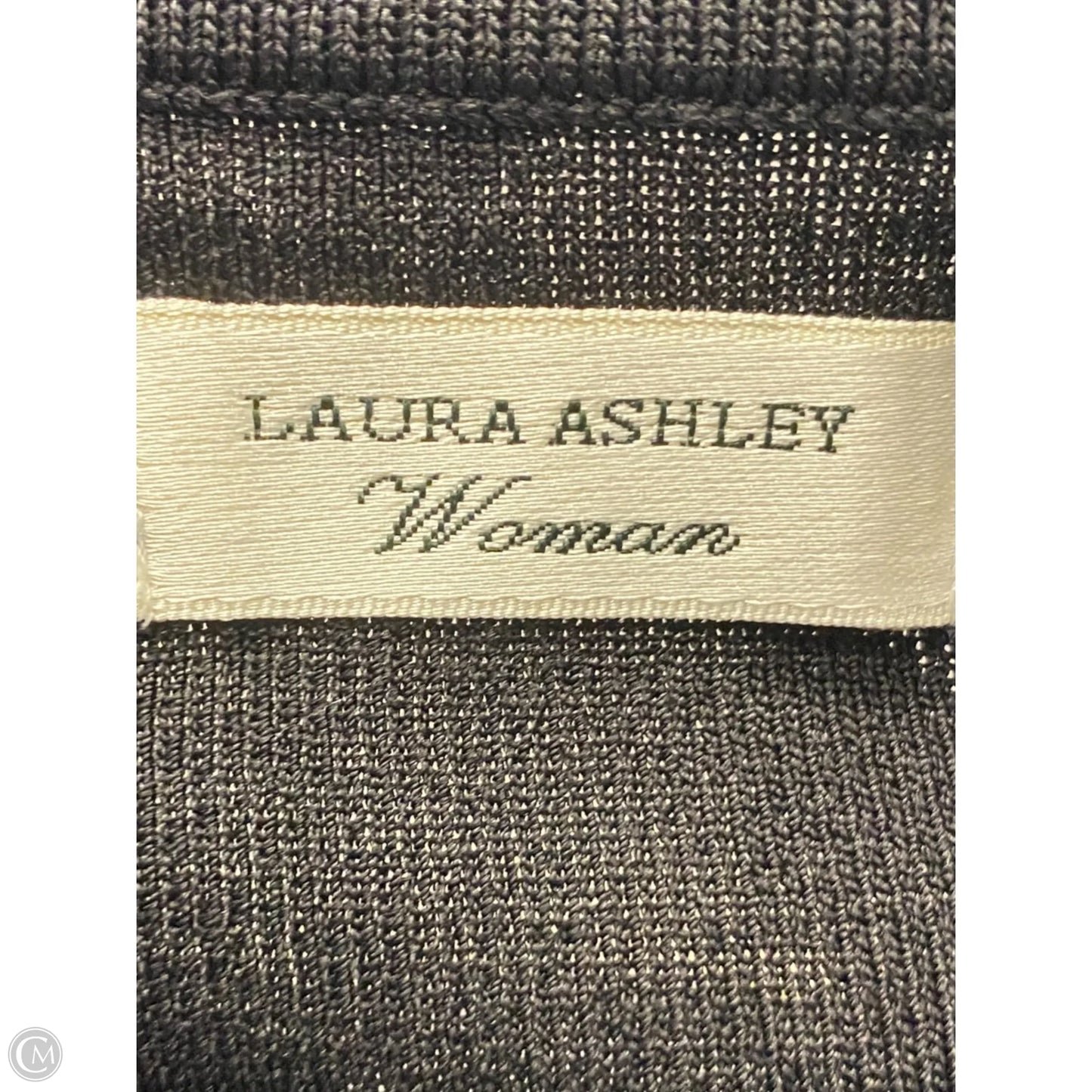 Sweater Short Sleeve By Laura Ashley In Black, Size: Xl