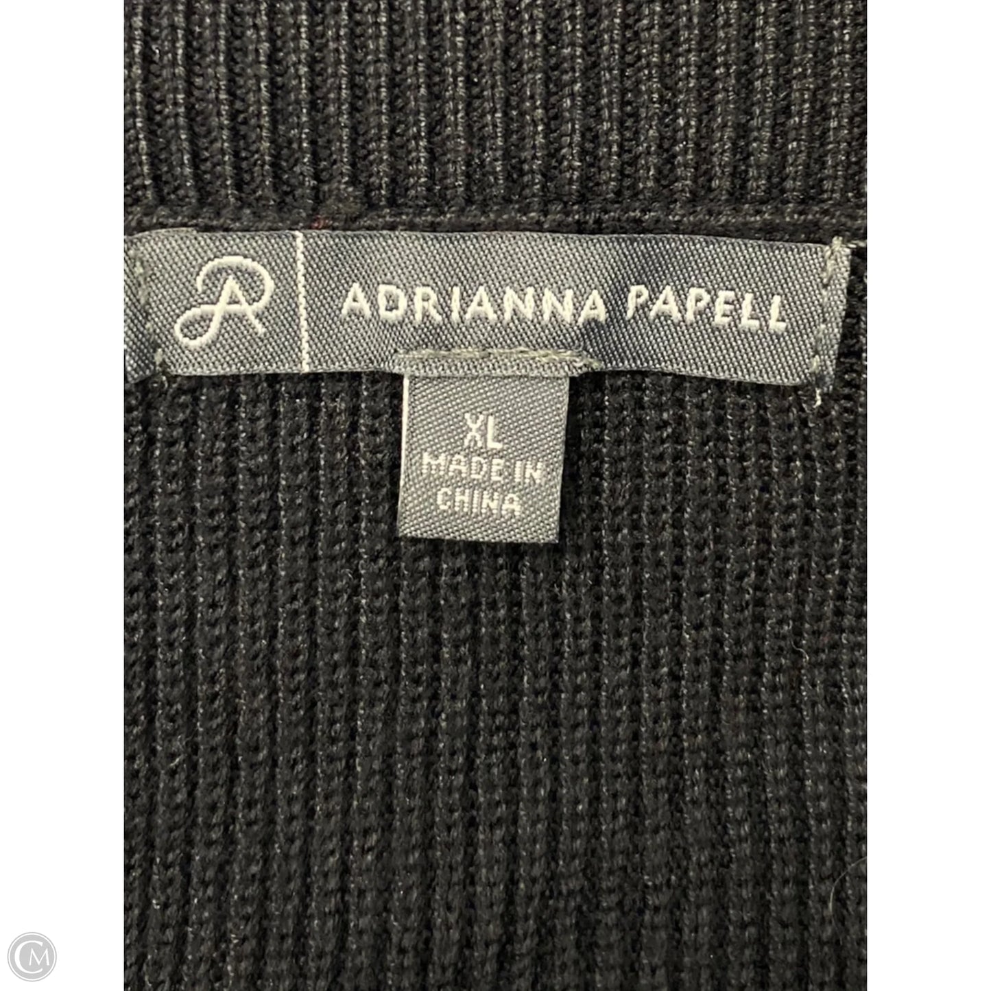 Sweater Short Sleeve By Adrianna Papell In Black & White, Size: Xl