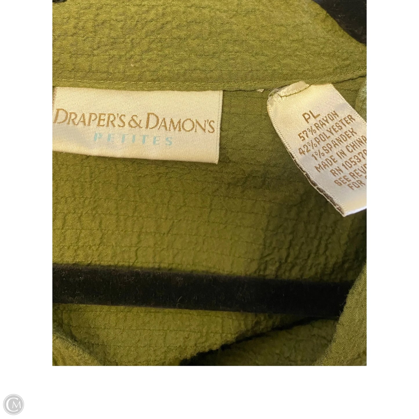 Blouse Long Sleeve By Clothes Mentor In Green, Size: Lp