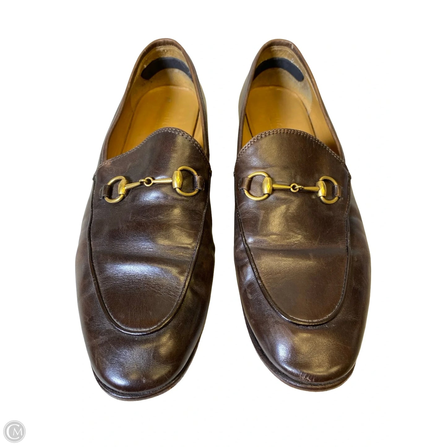 Shoes Luxury Designer By Gucci In Brown, Size: 10