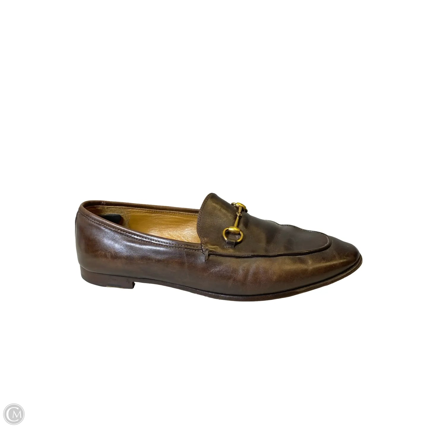 Shoes Luxury Designer By Gucci In Brown, Size: 10