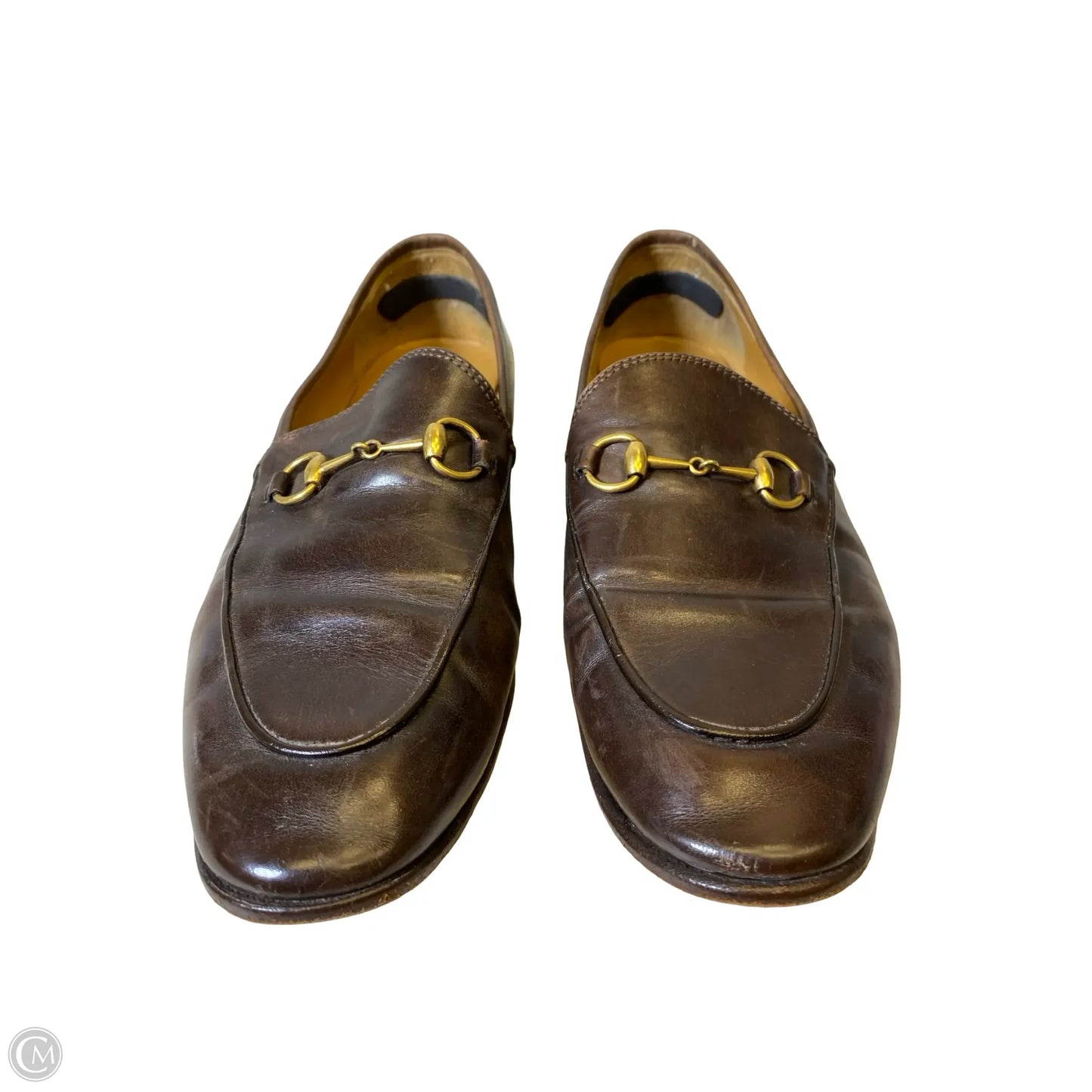 Shoes Luxury Designer By Gucci In Brown, Size: 10