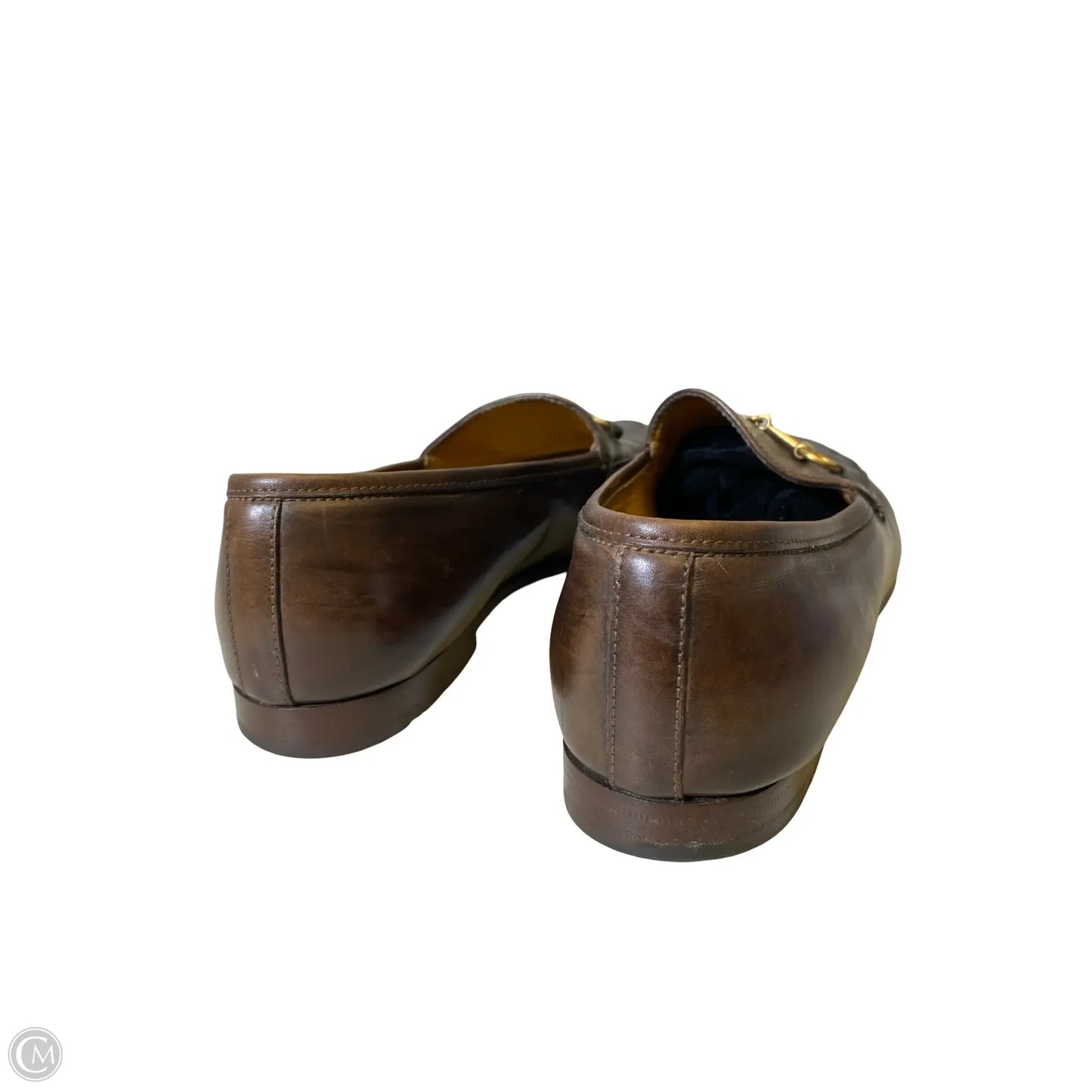 Shoes Luxury Designer By Gucci In Brown, Size: 10