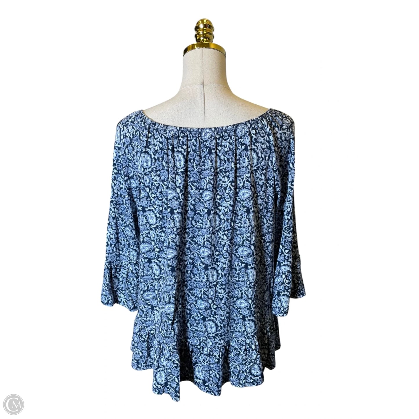 Top 3/4 Sleeve By Style And Company In Blue, Size: M