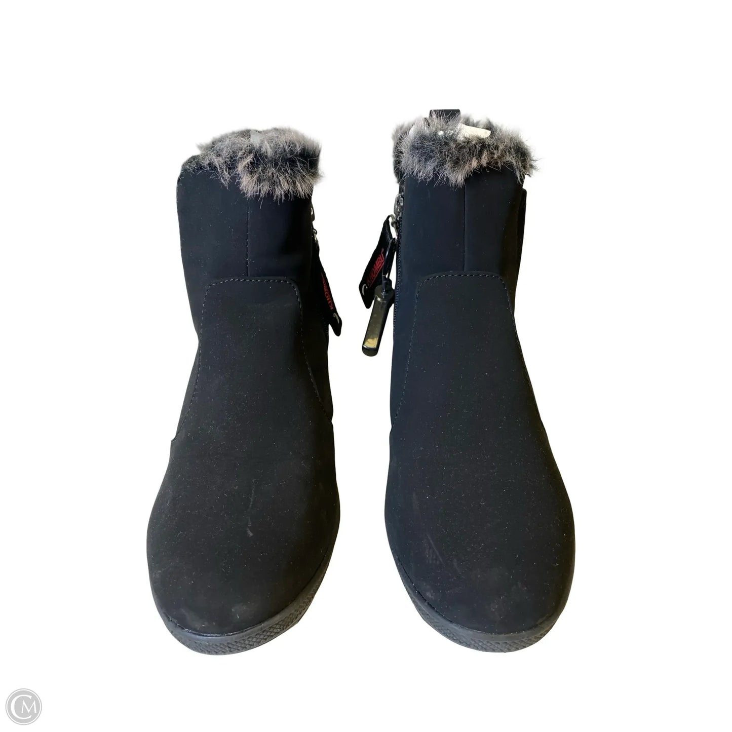 Boots Ankle Heels By Khombu In Black, Size: 10