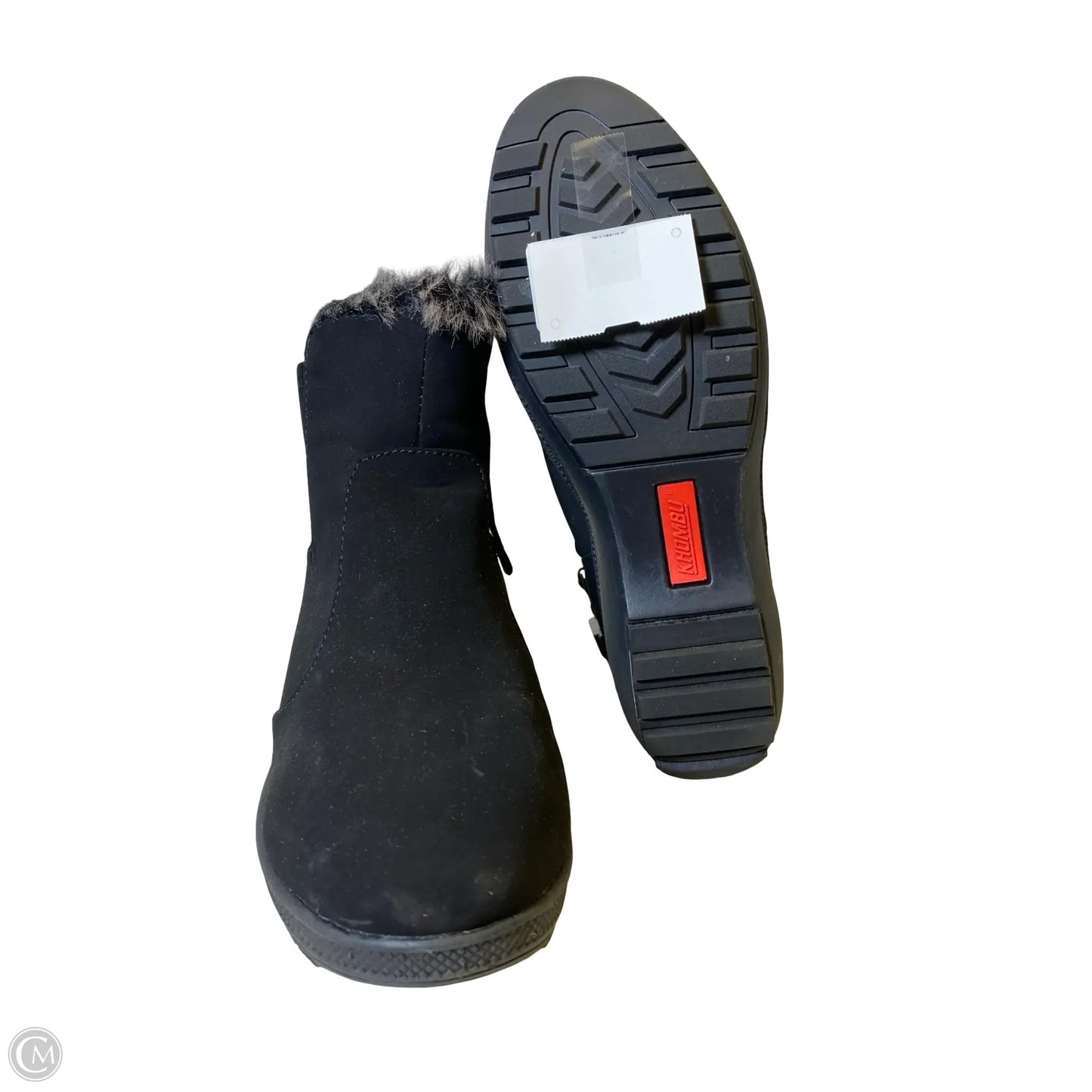 Boots Ankle Heels By Khombu In Black, Size: 10