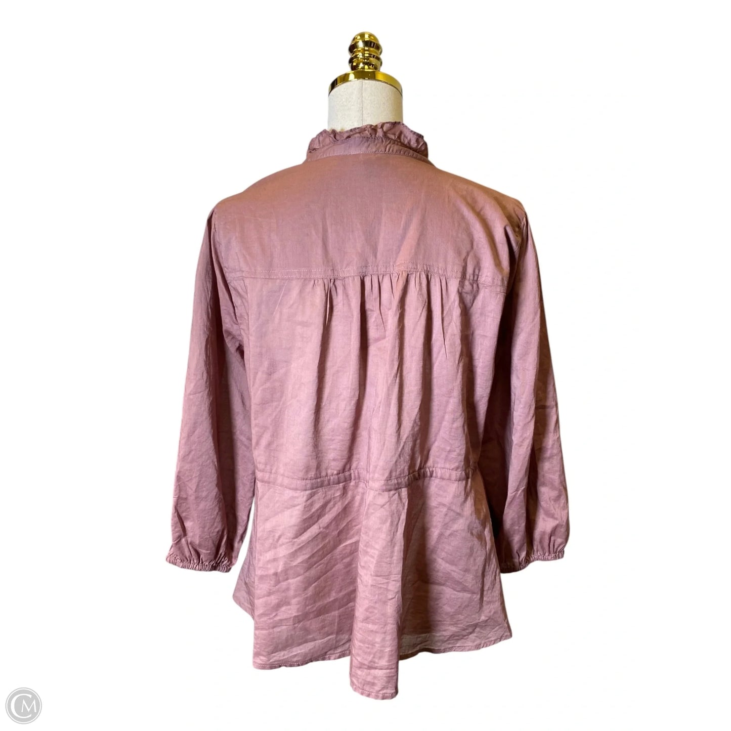 Blouse Long Sleeve By Torrid In Pink, Size: L