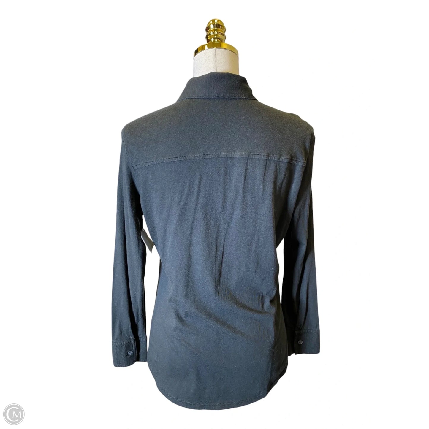 Top Long Sleeve By Theory In Black, Size: M
