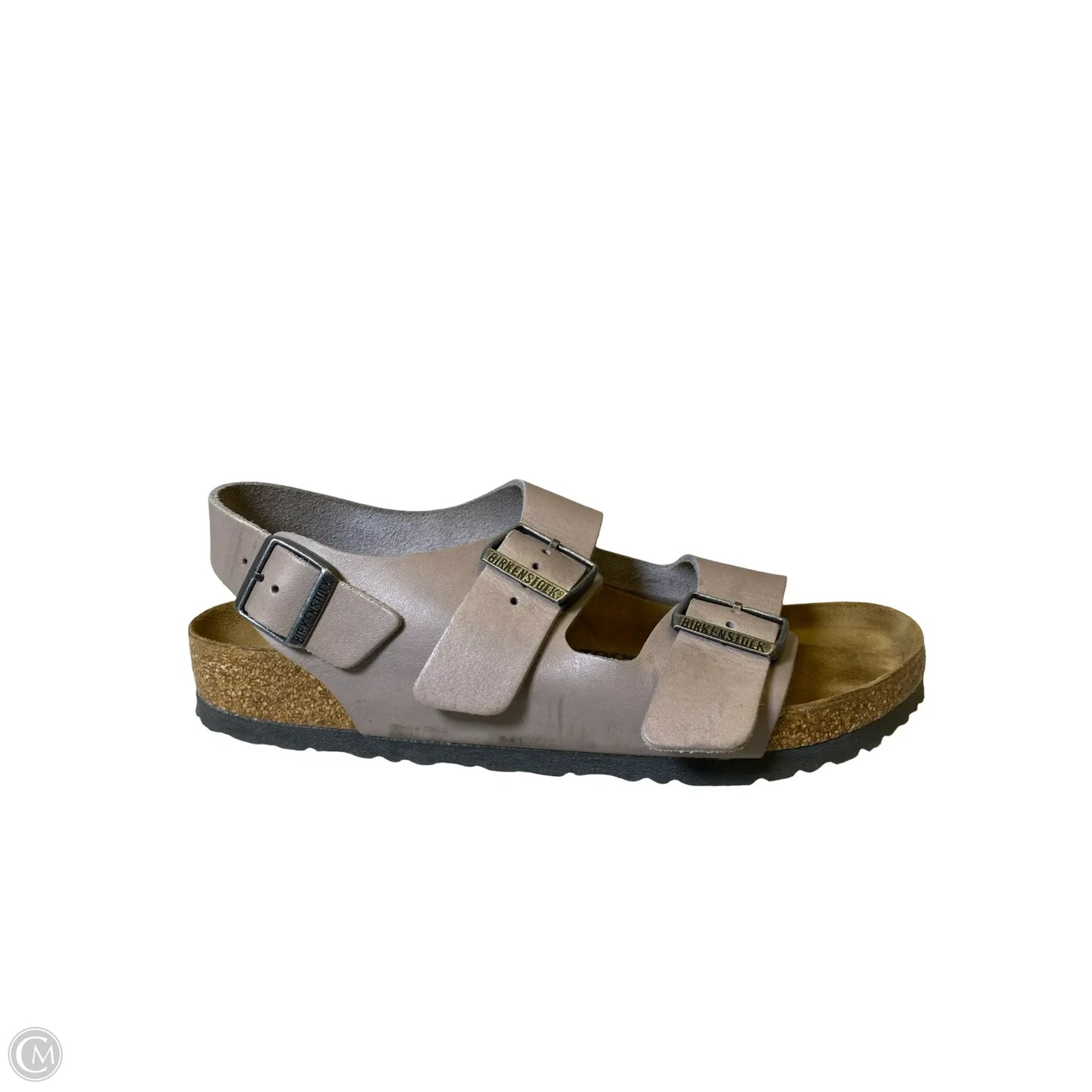 Sandals Flats By Birkenstock In Grey, Size: 10