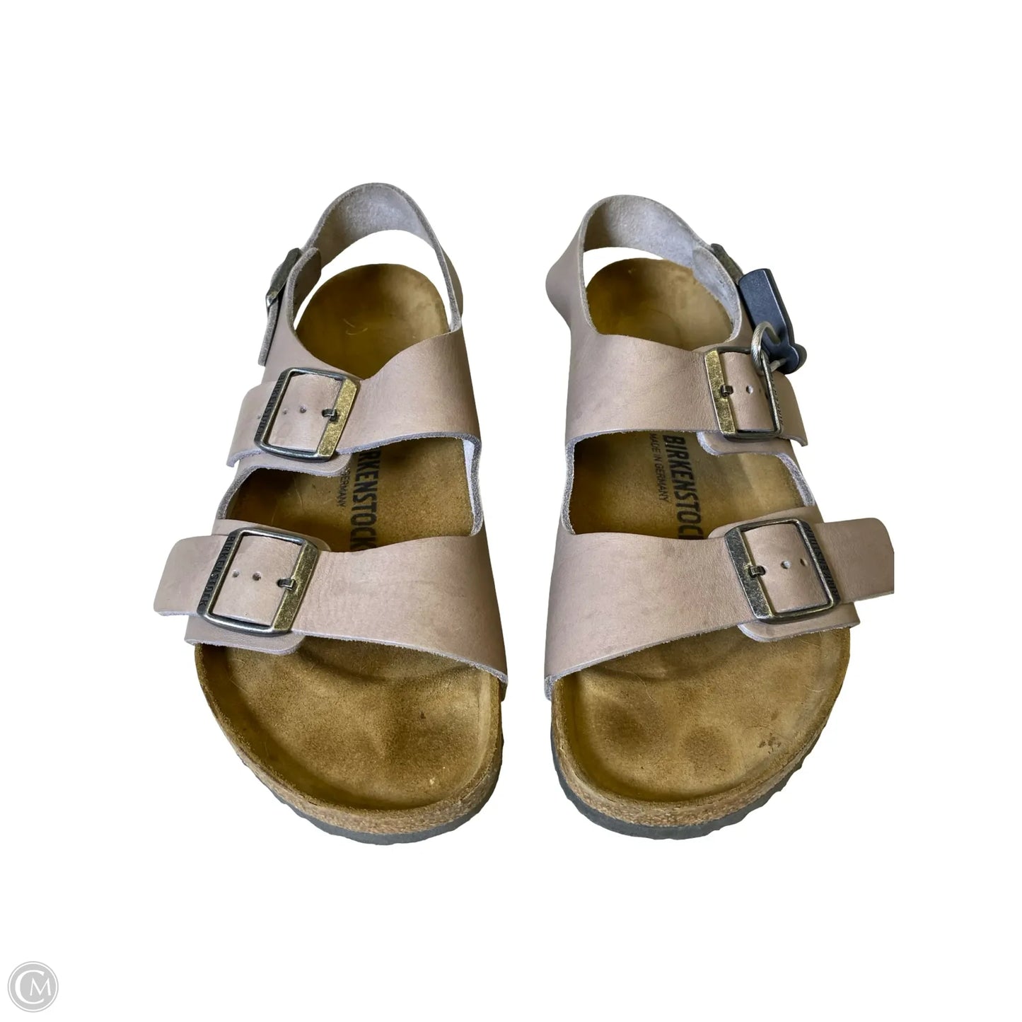 Sandals Flats By Birkenstock In Grey, Size: 10