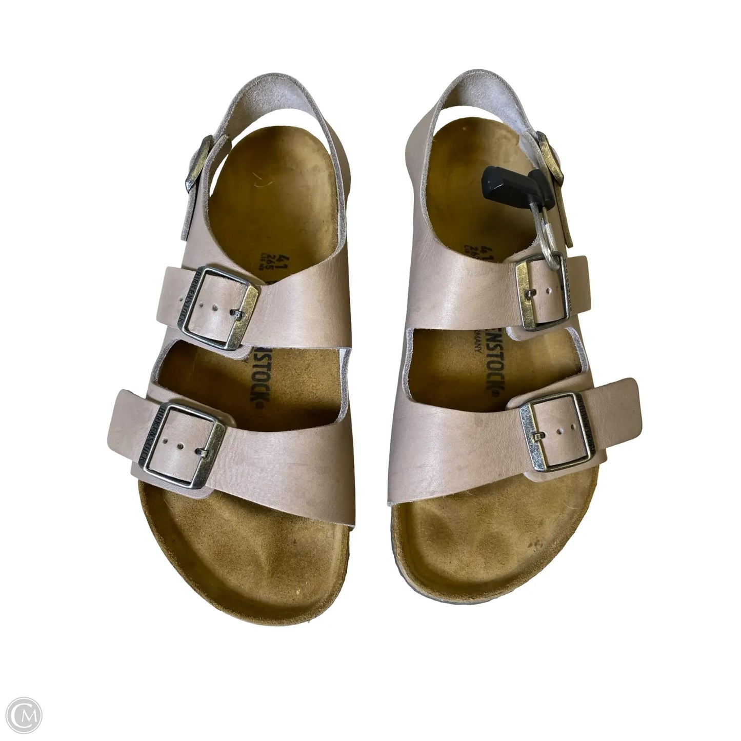 Sandals Flats By Birkenstock In Grey, Size: 10