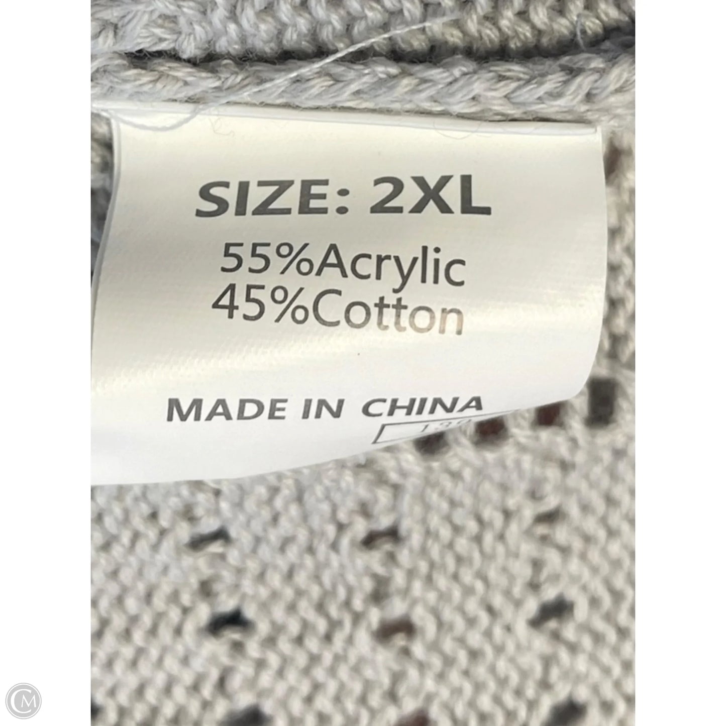 Sweater By Clothes Mentor In Grey, Size: 2x