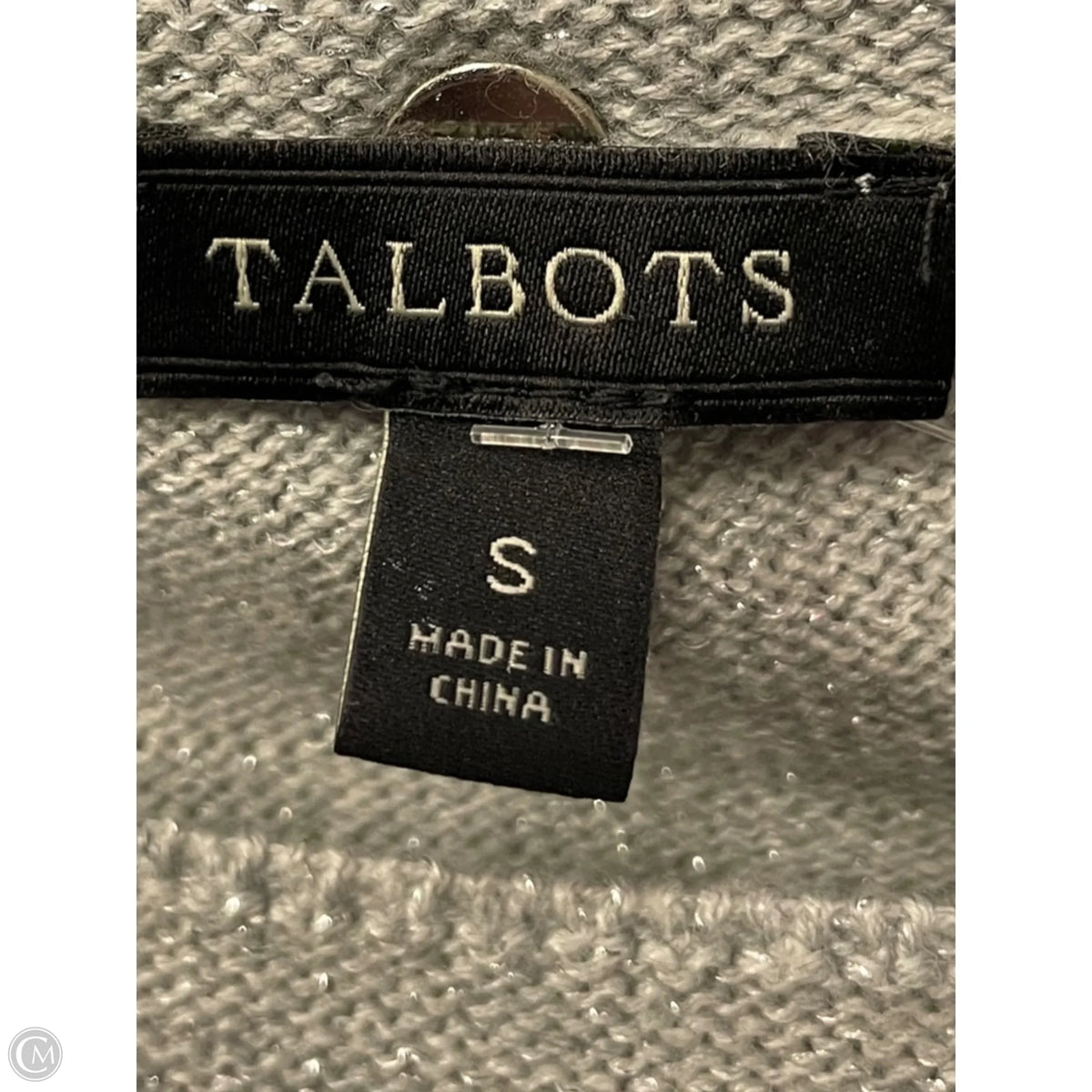 Top Long Sleeve By Talbots In Grey & Silver, Size: S