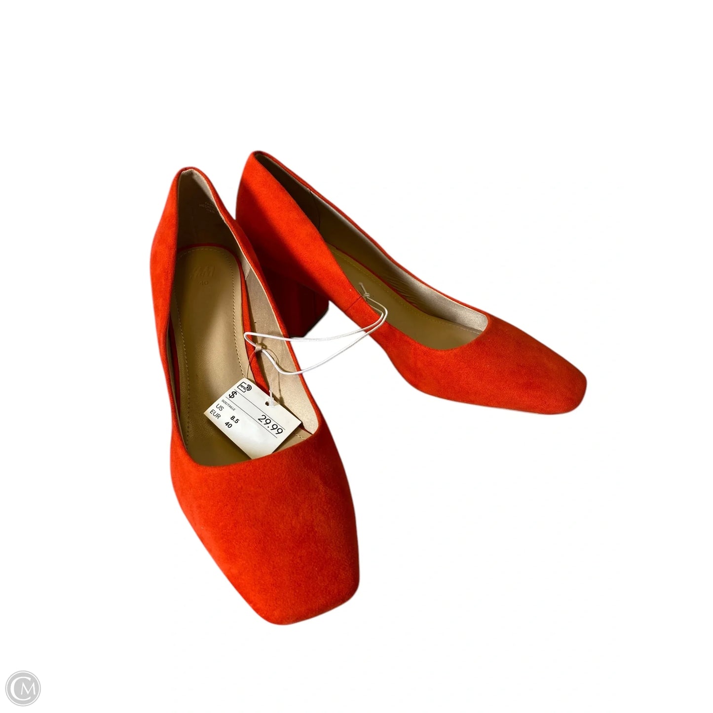 Shoes Heels Block By H&m In Orange, Size: 8.5