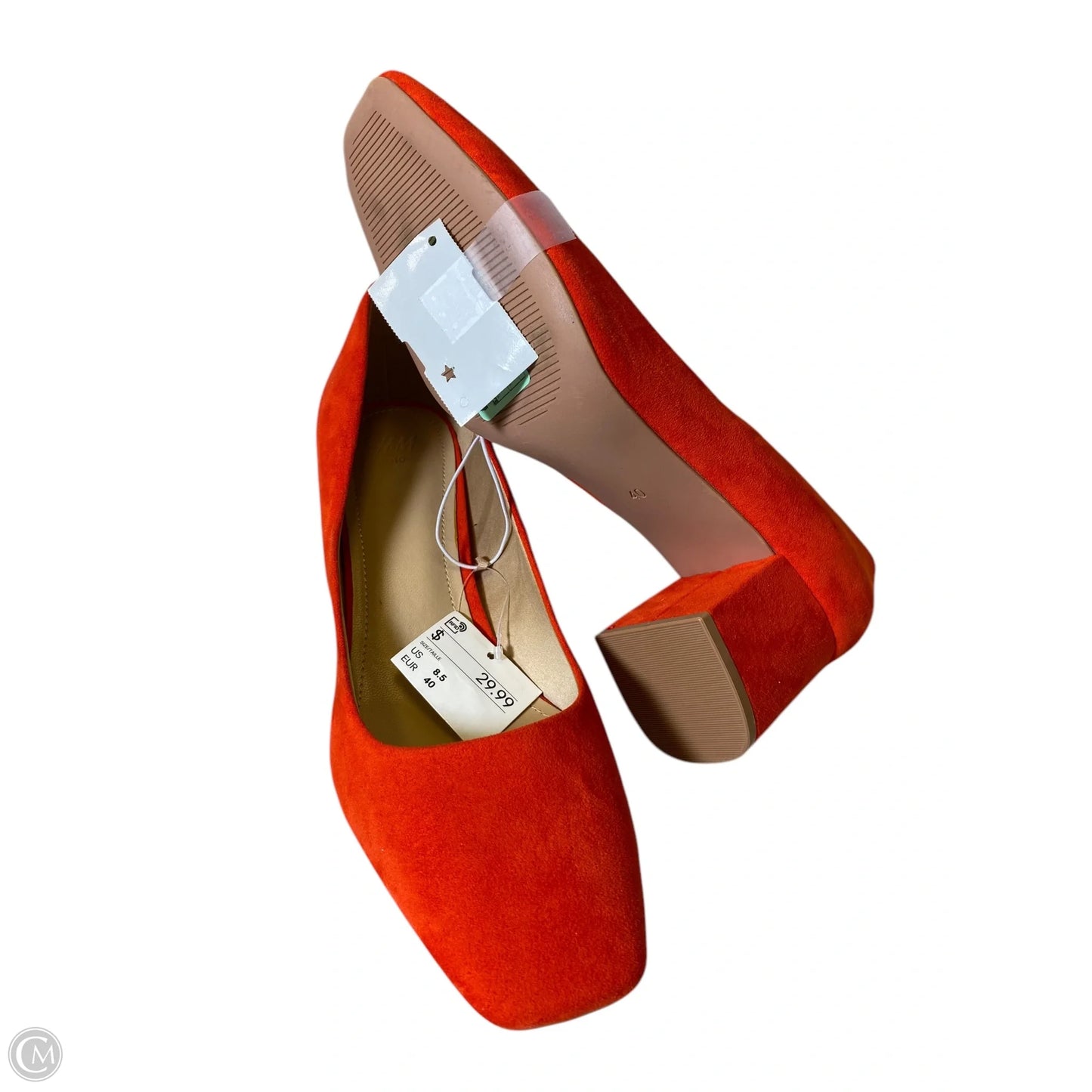 Shoes Heels Block By H&m In Orange, Size: 8.5