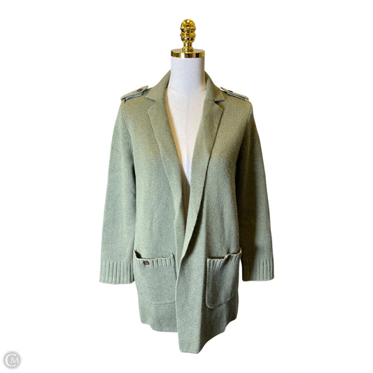 Sweater Cardigan By Talbots In Green, Size: Mp