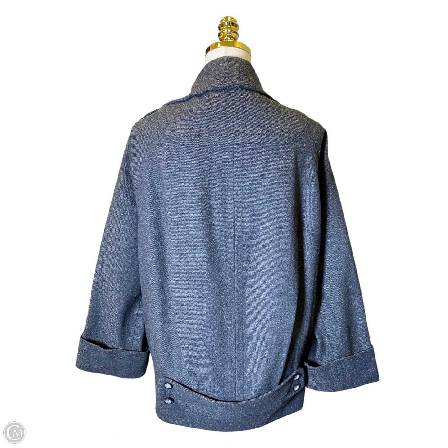 Coat Wool By Clothes Mentor In Black, Size: S