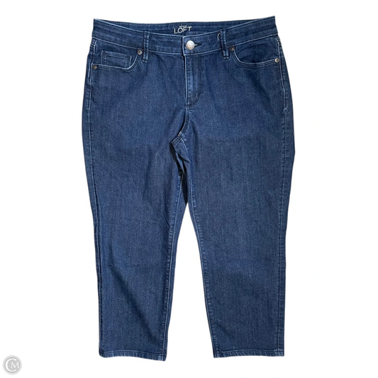 Jeans Cropped By Loft In Blue Denim, Size: 10