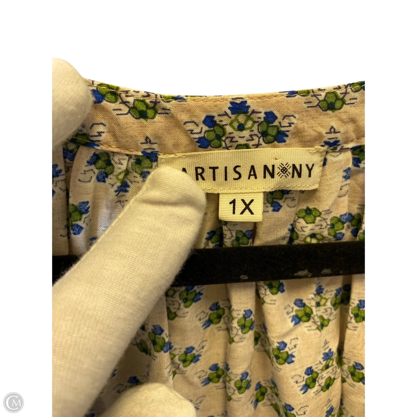 Top 3/4 Sleeve By Artisan Ny In Multi-colored, Size: Xl