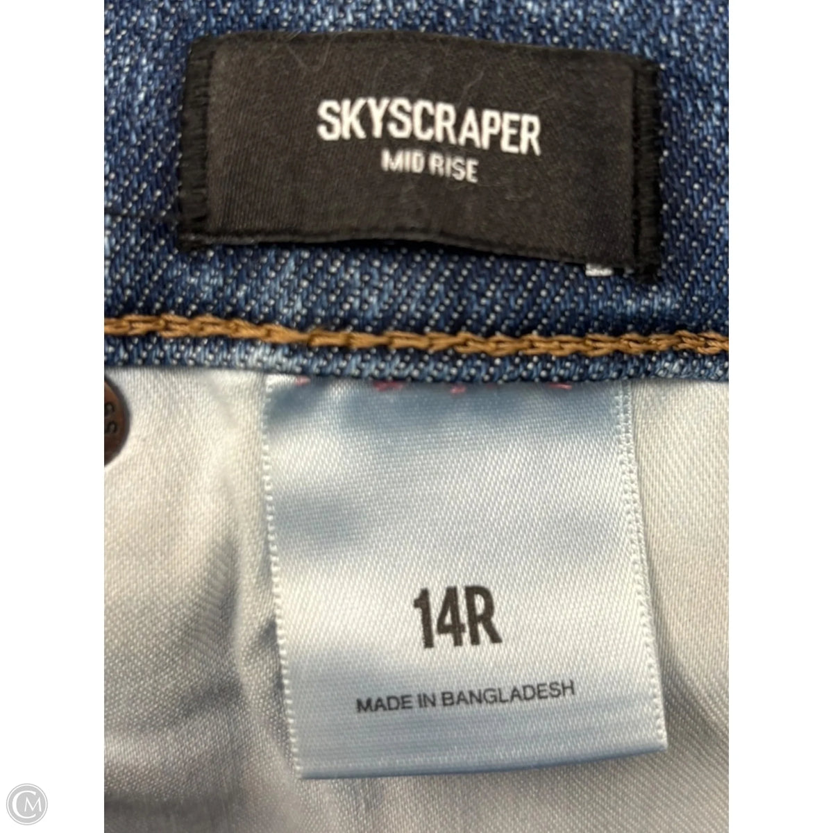 Jeans Straight By Express In Blue Denim, Size: 14