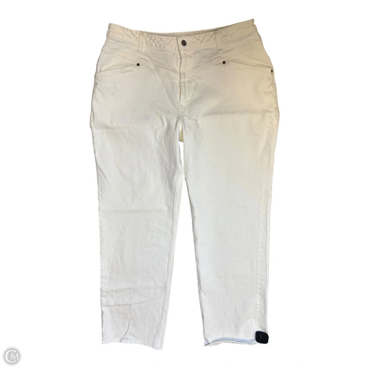 Jeans Wide Leg By Abercrombie And Fitch In White, Size: 16