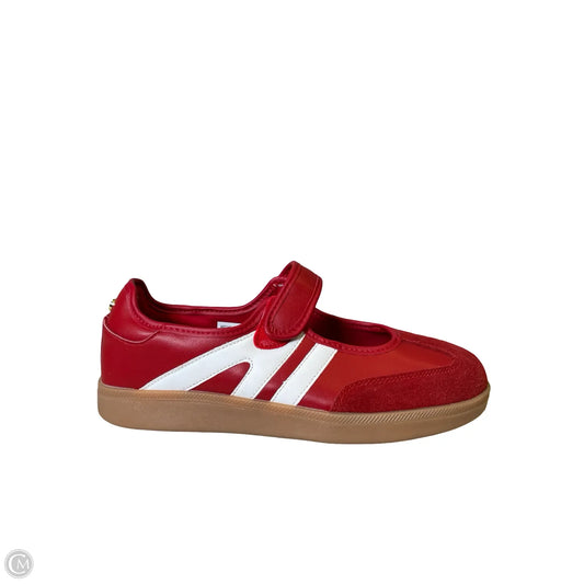 Shoes Flats By Lucky Step In Red & White, Size: 10