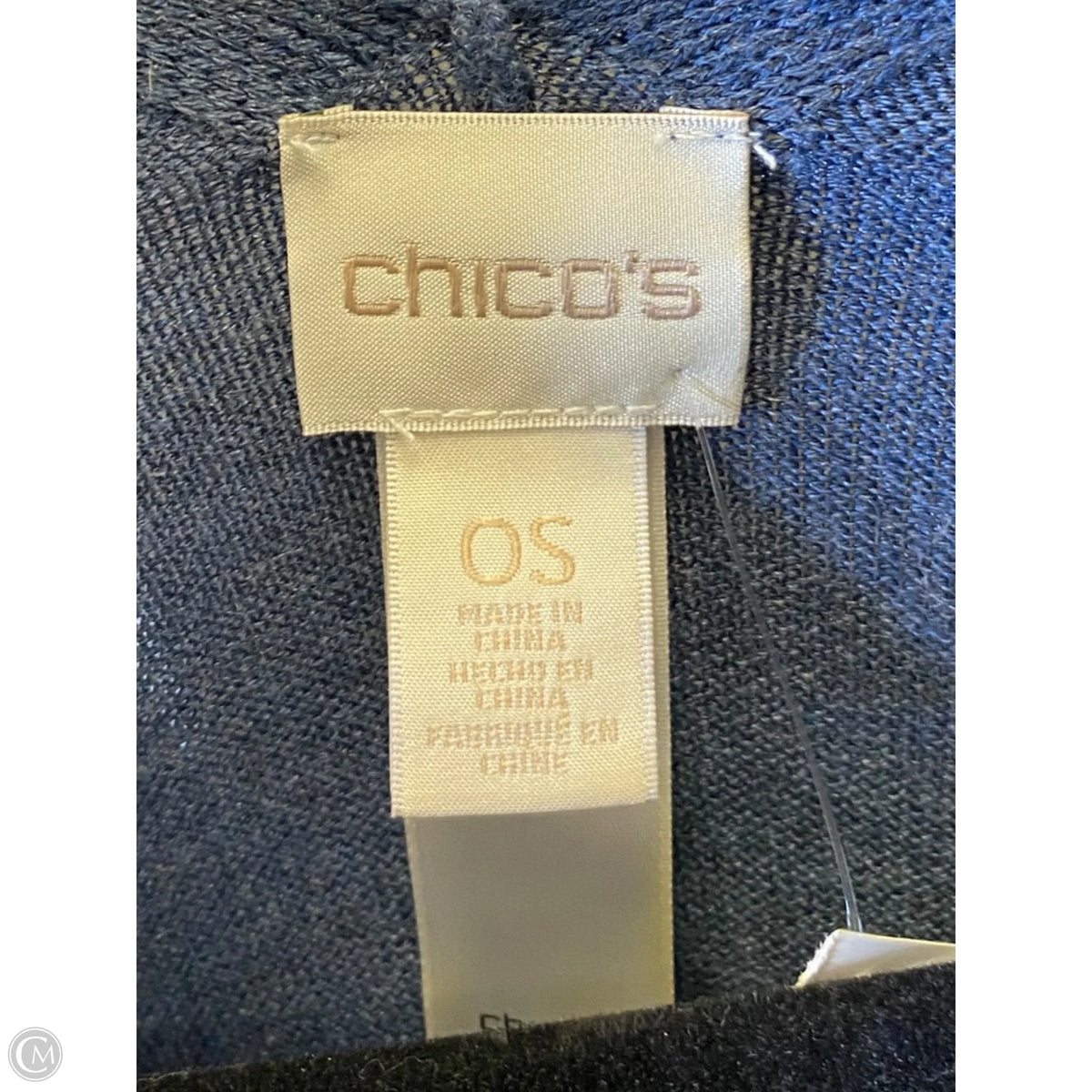 Poncho By Chicos In Blue, Size: Osfm
