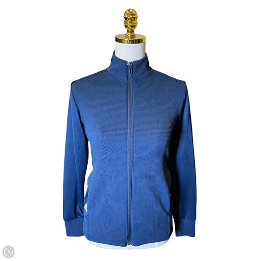 Athletic Jacket By Adidas In Blue, Size: S