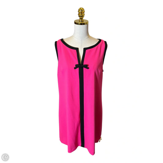 Dress Designer By Karl Lagerfeld In Black & Pink, Size: 14