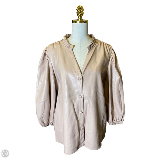 Top 3/4 Sleeve By Marc New York In Pink, Size: L