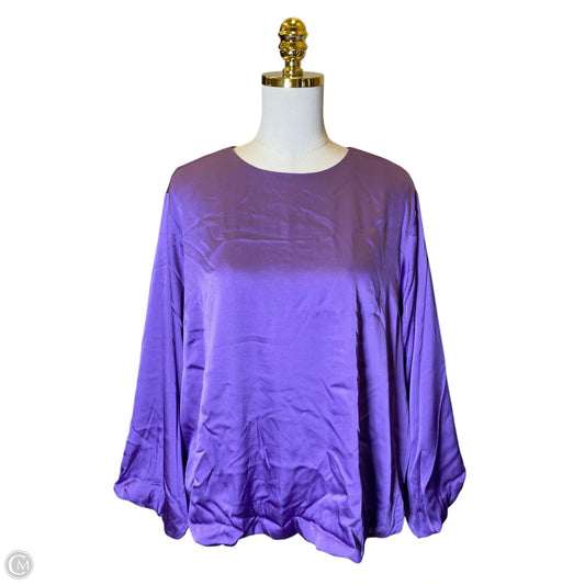 Blouse Long Sleeve By Chicos In Purple, Size: Xl