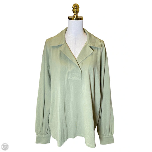 Top Long Sleeve By Treasure And Bond In Green, Size: L