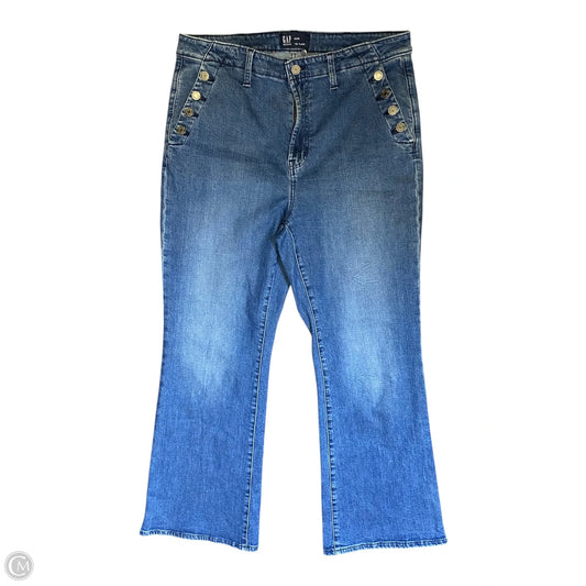 Jeans Flared By Gap In Blue Denim, Size: 16