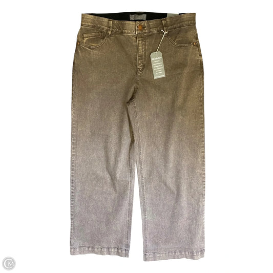 Jeans Wide Leg By Wit & Wisdom In Brown, Size: 14