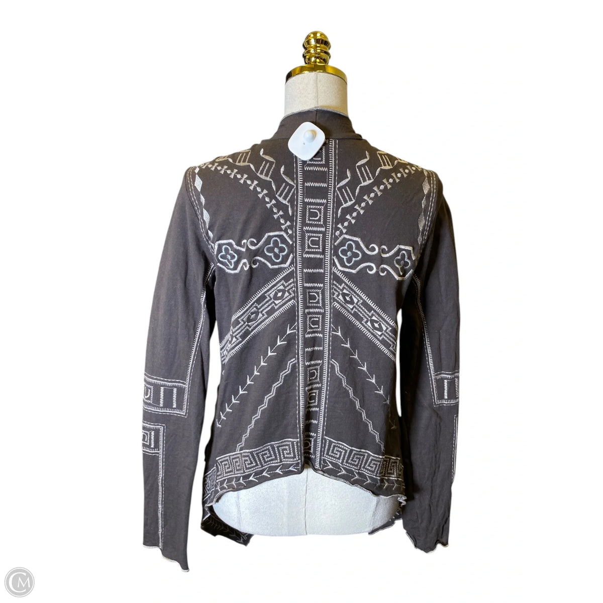 Sweater By Monoreno In Brown & Grey, Size: S