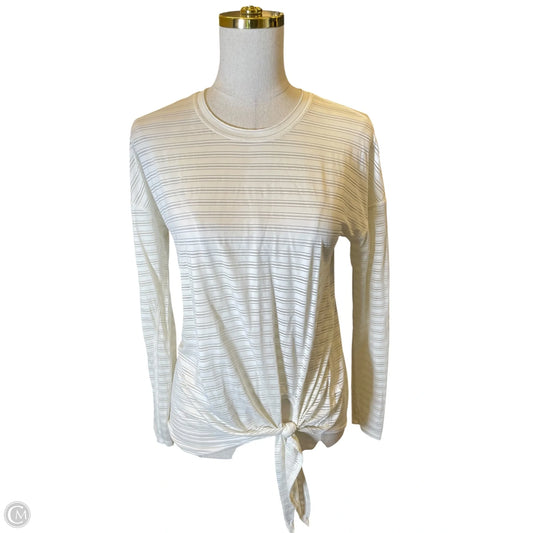 Athletic Top Long Sleeve Crewneck By Lululemon In White, Size: 6