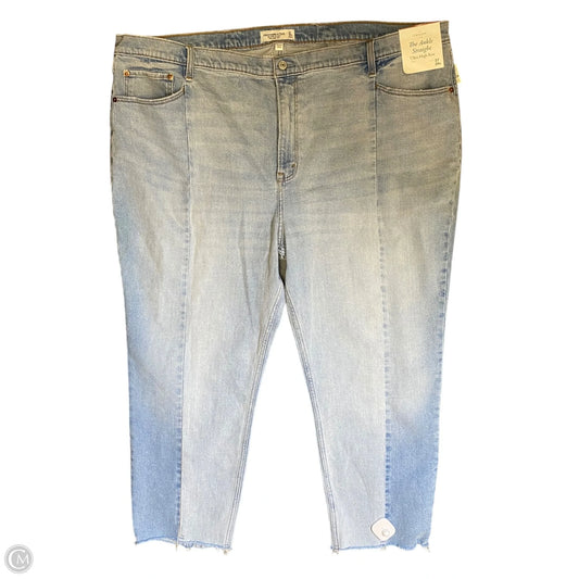 Jeans Straight By Abercrombie And Fitch In Blue Denim, Size: 24