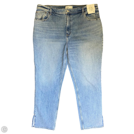 Jeans Straight By Abercrombie And Fitch In Blue Denim, Size: 20