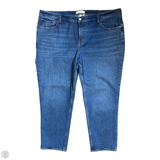 Jeans Straight By Abercrombie And Fitch In Blue Denim, Size: 20