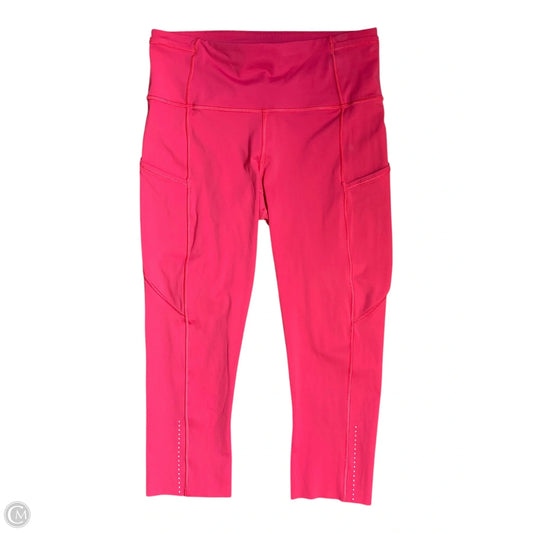 Athletic Capris By Lululemon In Pink, Size: 6