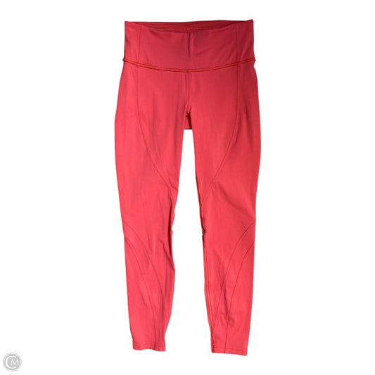 Athletic Leggings By Lululemon In Coral, Size: 4