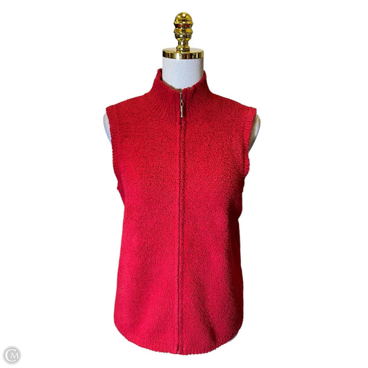 Vest Fleece By Christopher And Banks In Red, Size: M